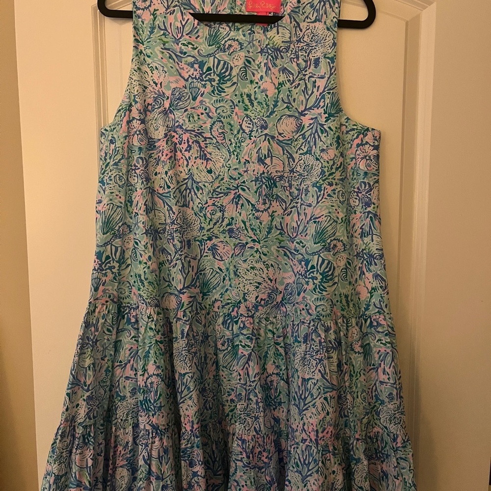 Floral Sleeveless Lilly Pulitzer women’s Dress - Blue and Pink size Large